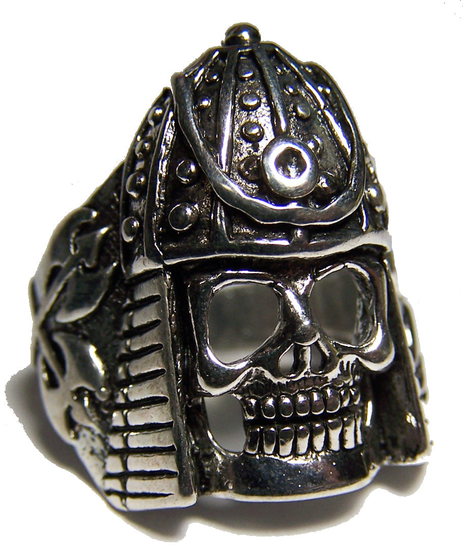 Buy MIDIEVAL ARMORED SOLDIER SKULL BIKER RING *Bulk Price