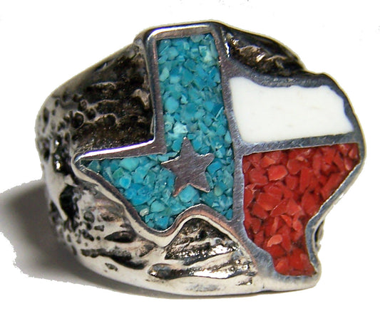 Buy STATE OF TEXAS LONE STAR SILVER DELUXE BIKER RING *Bulk Price