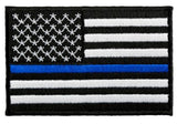 Buy THIN BLUE LINE AMERICAN FLAG 3 INCH EMBROIDERED PATCH Bulk Price