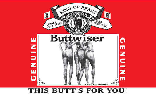 Buy HORIZONTAL BUTTWISER 3' X 5' KING OF REARS NOVELTY FLAGBulk Price