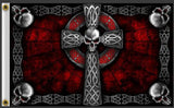 Buy CELTIC SKULL CROSS DELUXE 3' X 5' BIKER FLAGBulk Price