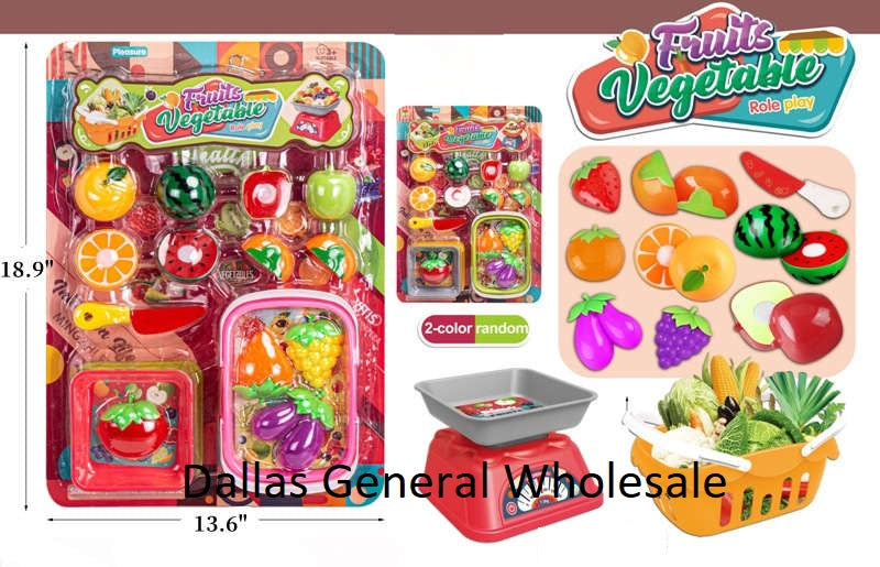 Bulk Buy 15 PC Toy Pretend Play Fruits Set Wholesale