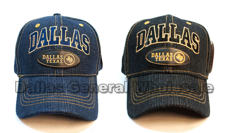 Bulk Buy "DALLAS TX" Casual Denim Caps Wholesale