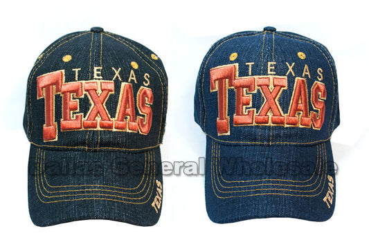 Bulk Buy Adults Texas Casual Denim Caps Wholesale