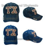 Casual Texas Denim Caps Wholesale MOQ 12