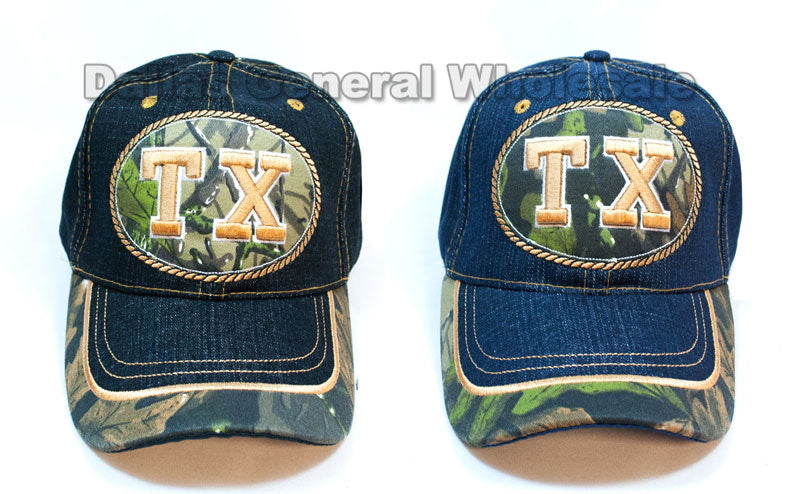 Adults Casual Texas Denim Caps Wholesale MOQ 12