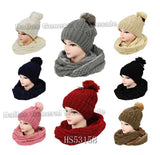 Bulk Buy 2 PC Thermal Beanie w/ Circle Scarf Set Wholesale