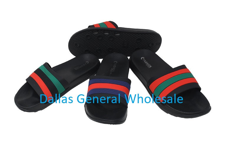 Bulk Buy Adults Casual Slide On PVC Sandals Wholesale