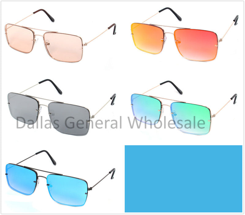 Colored Lenses Metal Frame Sunglasses Wholesale MOQ 12