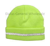 Fur Insulated Neon Glow In Dark Beanie Caps Wholesale