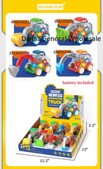 Toy Friction LED Gear Construction Trucks Wholesale