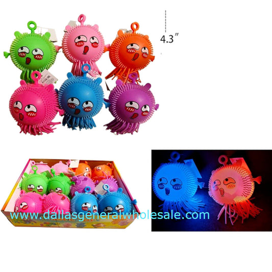 Bulk Buy Carnival Light Up Squishy Puffer Balls Wholesale