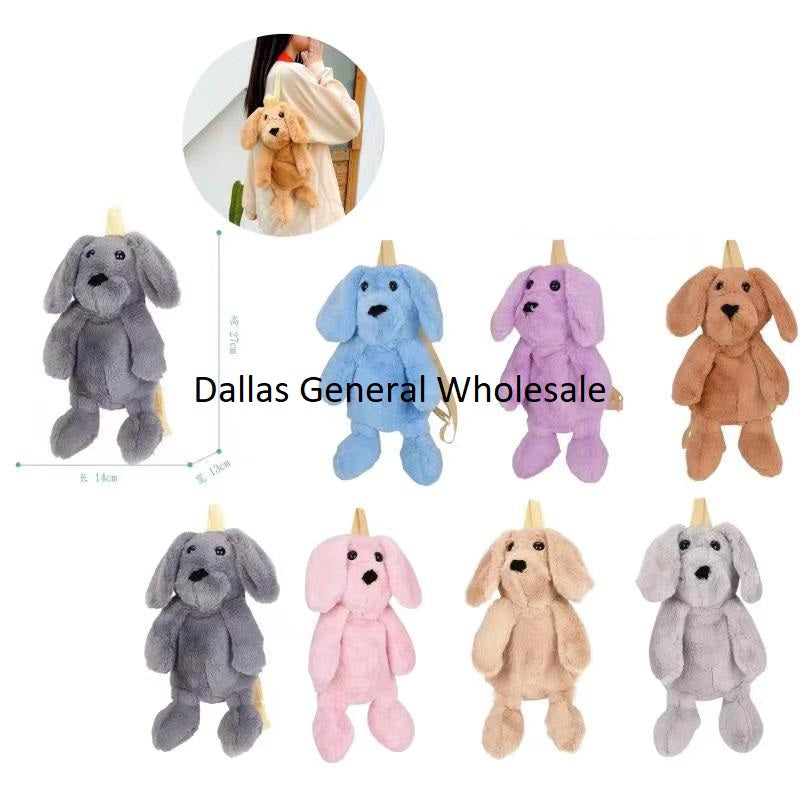 Bulk Buy Girls Fluffy Puppy Dog Backpacks Wholesale