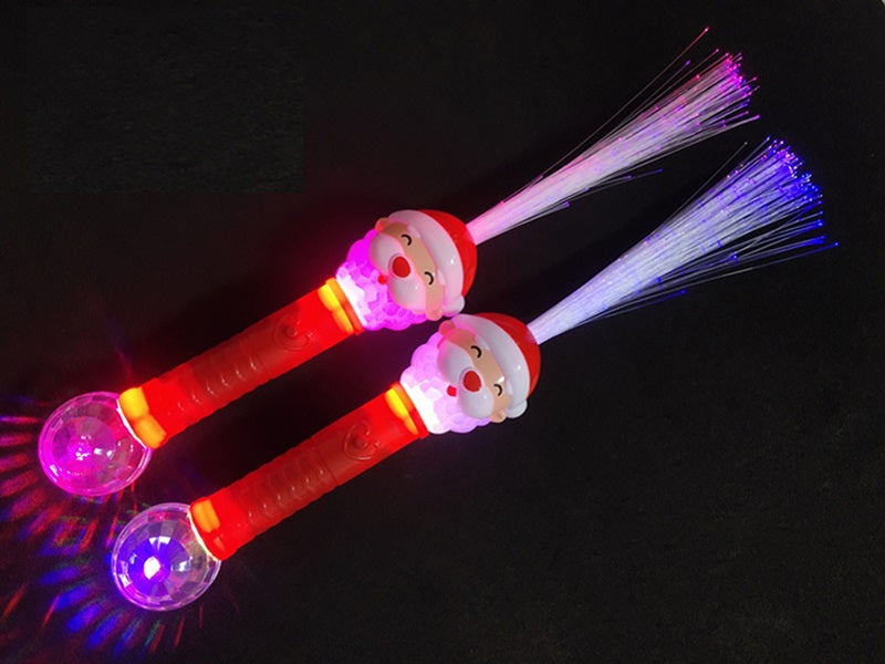 Santa Claus Light Up Fiber Wands Wholesale MOQ-12 pcs