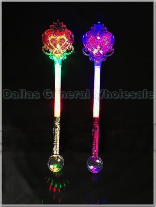 Carnival Glow In Dark Heart Wands Wholesale MOQ 12