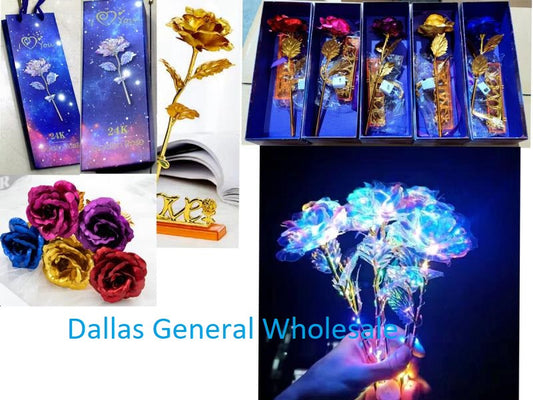 Flashing Light-Up Roses In Bulk- Assorted