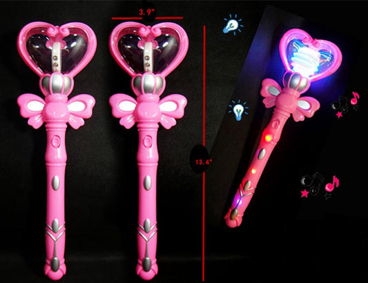 Carnival Glow In Dark Musical Heart Wands Wholesale MOQ 12