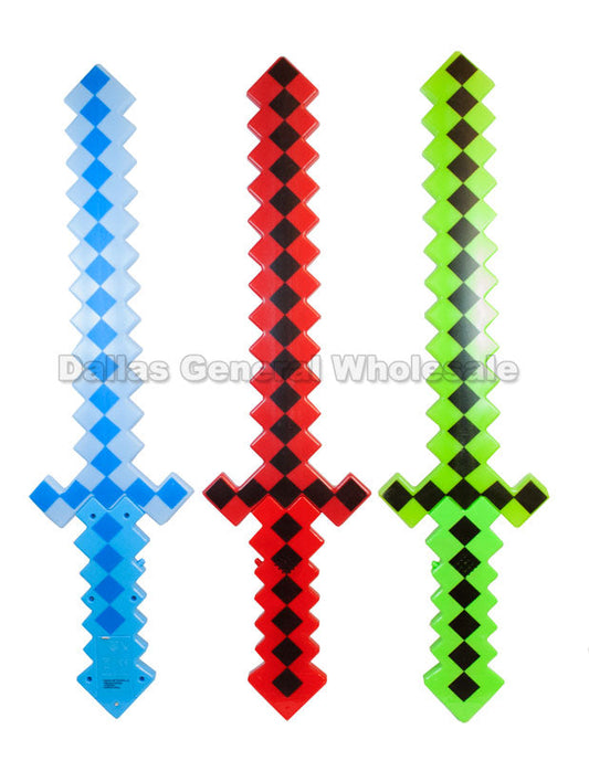 3D Pixelated Glowing Swords Wholesale