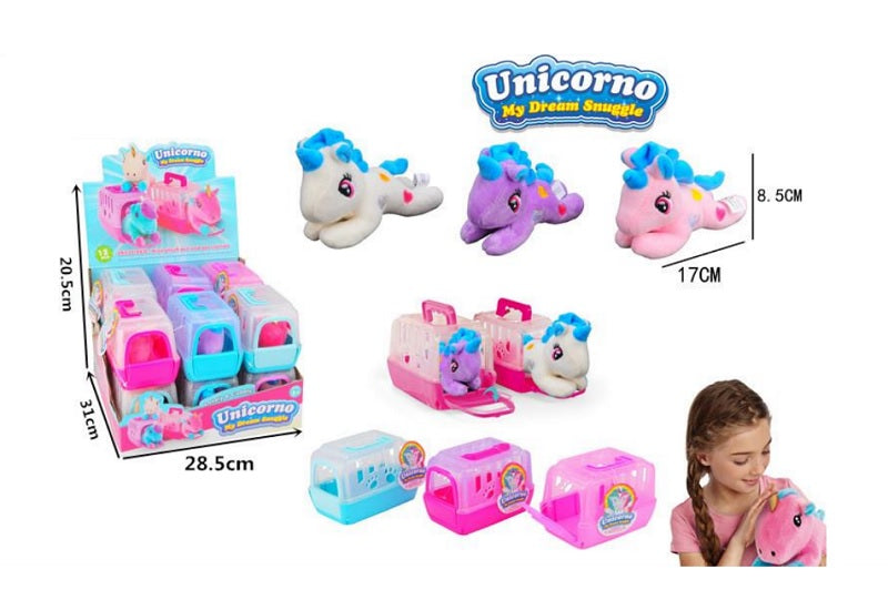 Bulk Buy Plush Unicorns w/ Carrier Wholesale