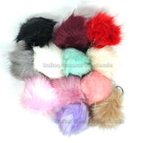 Bulk Buy Fluffy Pom Pom Balls Key Chains Wholesale