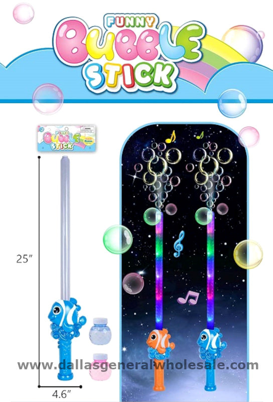 Bulk Buy Light Up Musical Fish Bubble Swords Wholesale