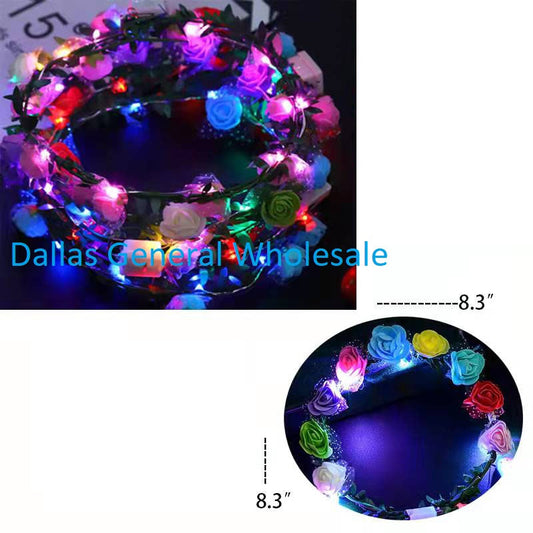 Bulk Buy Light Up Flower Halo Headbands Wholesale