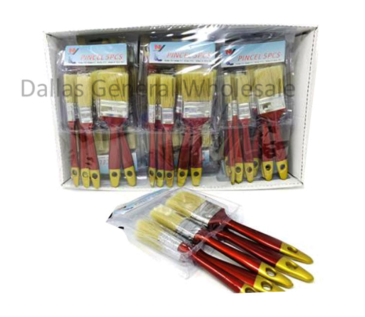 Bulk Buy 5PC Assorted Size Paint Brushes Wholesale