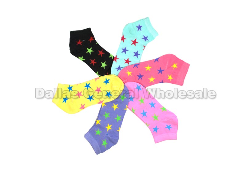 Bulk Buy Women's Star Design Casual Ankle Socks