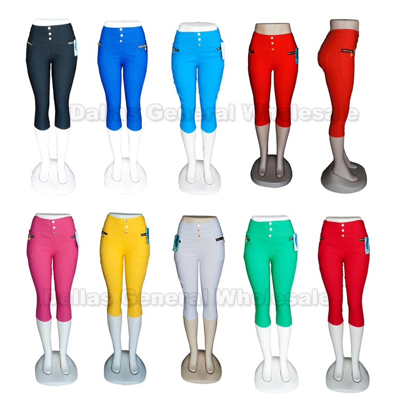 Bulk Buy Girls Casual Capris Pants Wholesale