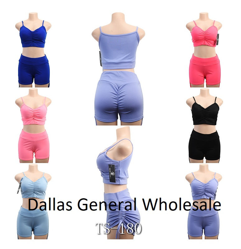 Bulk Buy Active Bra Top w/ Short Matching Sets Wholesale