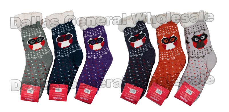 Owl Thermal House Socks Wholesale