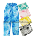 Bulk Buy Girls Tye Dye Silky Palazzo Pants Wholesale