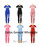 Girls Active Tshirt Top & Capris Matching Set Wholesale