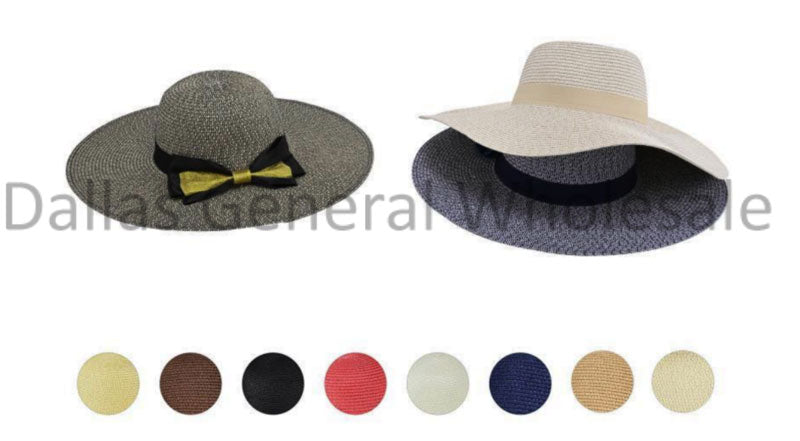 Ladies Large Brim Floppy Straw Hats Wholesale