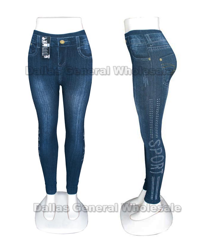 Bulk Buy Girls Fashion Pull On Jeggings Wholesale