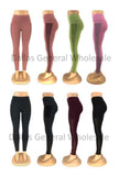 Bulk Buy Solid Color Active Leggings w/ Pockets Wholesale