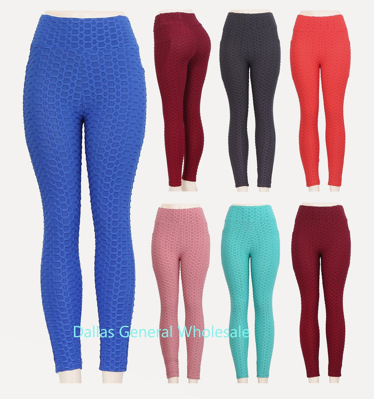 Bulk Buy Active Waffle Leggings W/ Pockets Wholesale