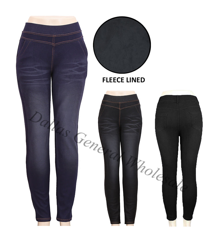 Bulk Buy Ladies Fur Lining Denim Jeans Wholesale