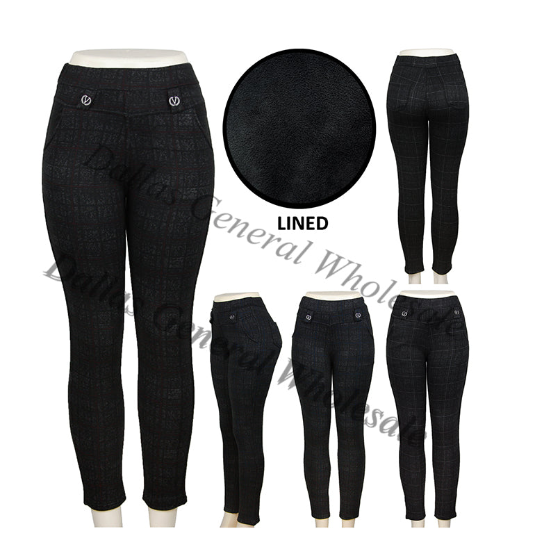 Bulk Buy Ladies Fleece Lining Thermal Trousers Pants Wholesale