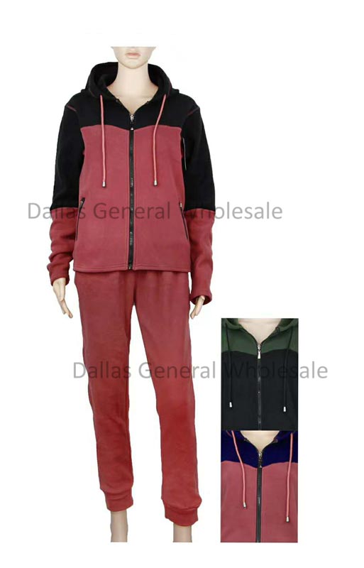 Ladies Fleece Lining Casual Jogger Set Wholesale