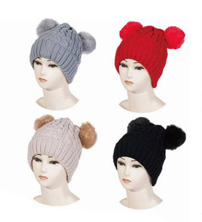 Bulk Buy Ladies Pom Pom Winter Beanie Hats Wholesale