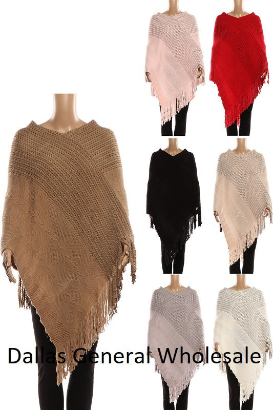 Bulk Buy Cute Trendy Sweater Ponchos Wholesale