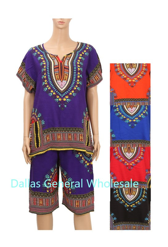 Dashiki Top w/ Shorts Set Wholesale MOQ 12