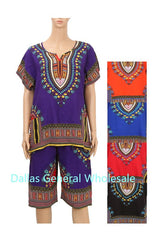 Dashiki Top w/ Shorts Set Wholesale MOQ 12