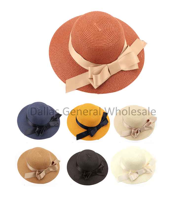 Ladies Fashion Straw Buckets Hats Wholesale