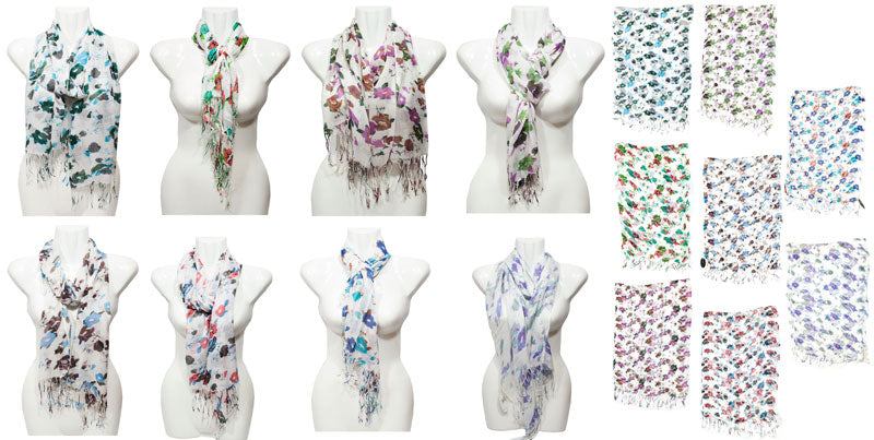 Ladies Printed Fashion Fall / Spring Scarves Wholesale