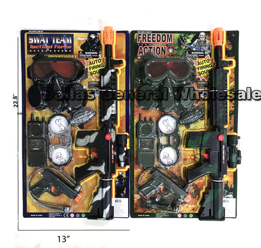 7PC Pretend Toy Camouflage Police Play Set Wholesale MOQ 6