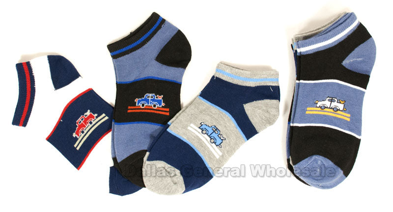 Little Boys Trucks Casual Socks Wholesale