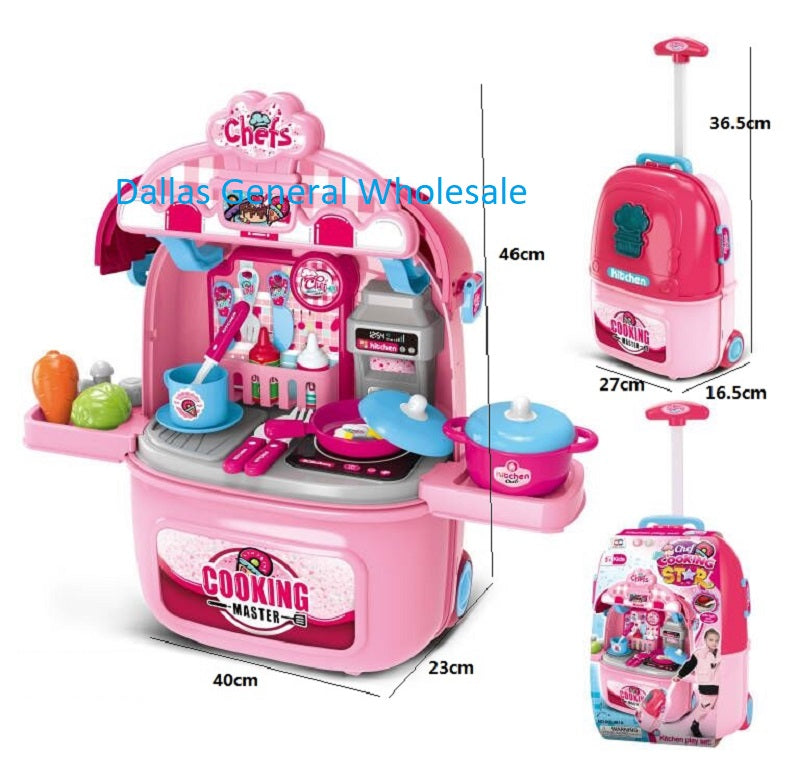 Bulk Buy 2-In-1 Kitchen Chef Toys Suitcase Set Wholesale