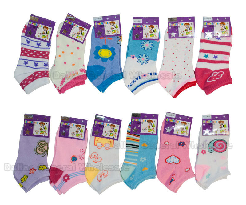 Little Girls Low Cut Ankle Socks Wholesale